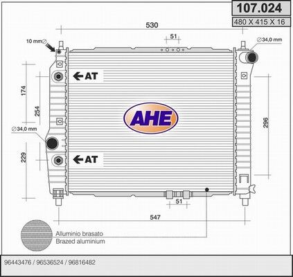 RADYATÖR BR170 KALOS AVEO 1.2 1.4 8V SOHC OTOMATİK