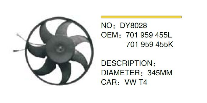 FAN+PERVANE DY8028 T4 (345MM) (701959455L)