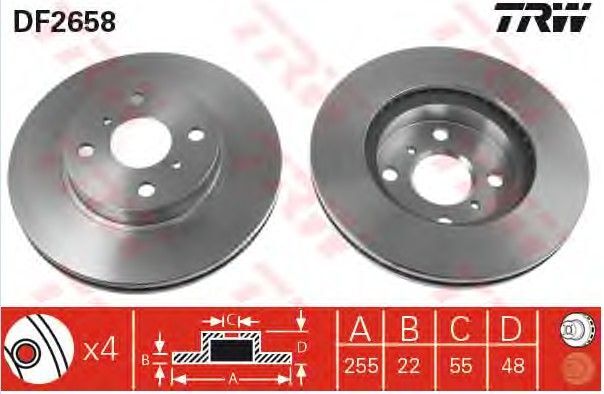 DİSK FREN AYNASI ÖN FD34084 COROLLA AE101 1.4 1.6 (92-97) HAVALI