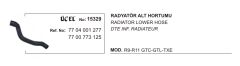 RADYATÖR HORTUMU ALT 15329 R9 R11 GTC GTL TXE 7704001277 7700773125