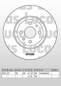 DİSK FREN AYNASI ÖN 561387B DOBLO (05-) 1.3 JTD LINEA HAVALI BÜYÜK (15JANT)