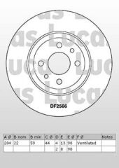 DİSK FREN AYNASI ÖN 561387B DOBLO (05-) 1.3 JTD LINEA HAVALI BÜYÜK (15JANT)