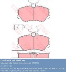 DİSK BALATA ÖN 571471B XM FİŞLİ