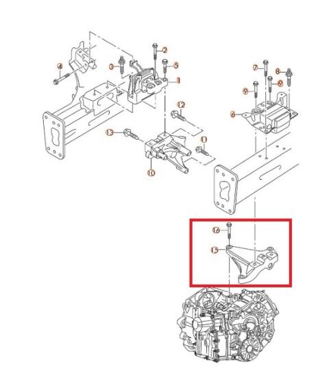 VOLKSWAGEN CADDY- 11/15; ŞANZUMAN BAĞLANTI KULAĞI (7 İLERİ DSG) 1K0199117BQ