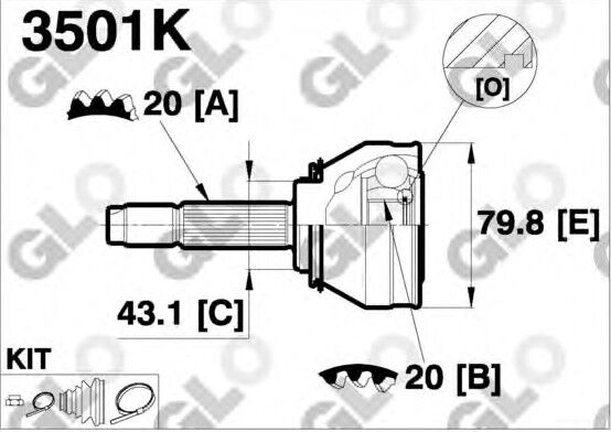 AKS KAFASI DIŞ 20500010 UNO 70 60 KÖRÜKLÜ