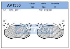 DİSK BALATA ARKA AP1330 R9 R11 R19 CLIO-II MEGANE-I P106 P206 P306