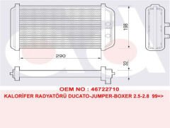 KALORİFER RADYATÖRÜ 346285 JUMPER BOXER DUCATO 99>06