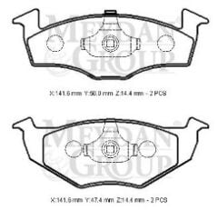 VOLKSWAGEN POLO- CLASSIC- 96/01; ÖN FREN BALATASI (DİSK) (141,6X50X16,48/141,6X47,4X16,48) (BRAMAX) 1H0615106E