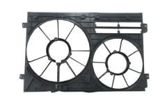 VOLKSWAGEN CADDY- 11/15; RADYATÖR VE KLİMA FAN DAVLUMBAZI BOŞ GÖVDE (ÇİFTLİ) (300W 363MM) 1K0121205AD